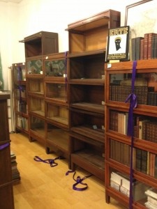 The barrister's cases in the Sanctuary, emptied and ready to move.