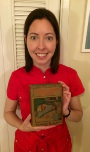 Sarah Manguso with her new copy of Toodle and Noodle